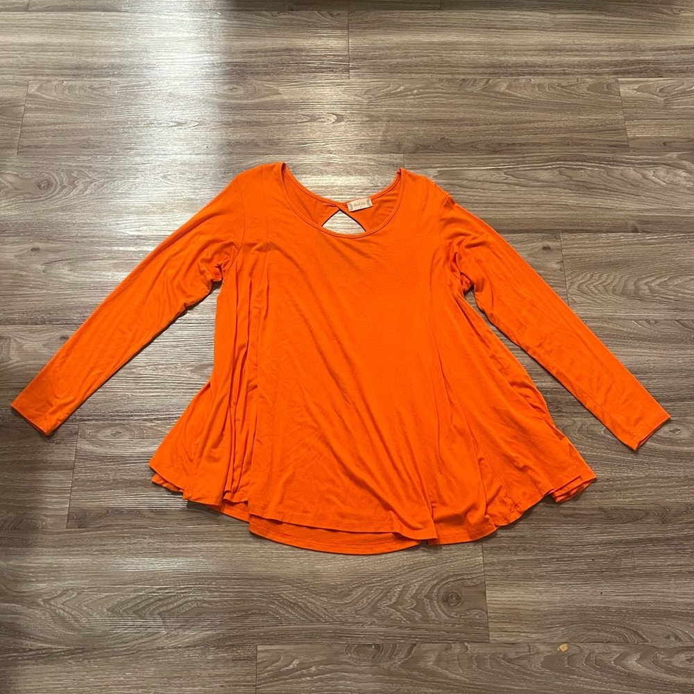 Orange long sleeve blouse